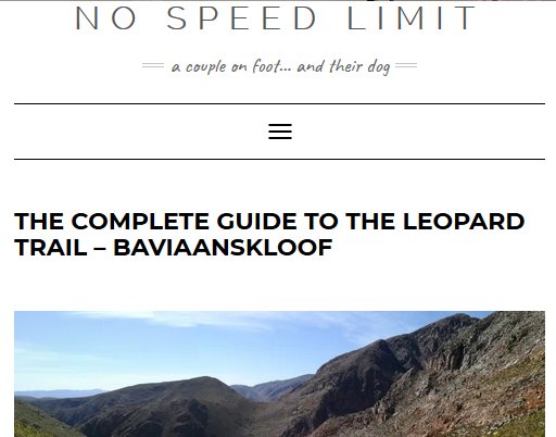 The complete guide to the Leopard Trail by No Speed Limit